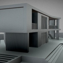 modern house window door 3d print model - Mito3D