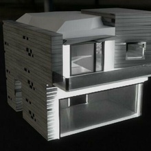 moderno Casa architettura strada arte lowpoly 3d print model - Mito3D
