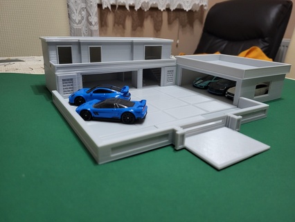moderne maison 1 64 Manoir villa garage diorama miniature réel vie chaud roues boîte d'allumettes escaladé 3d print model - Mito3D