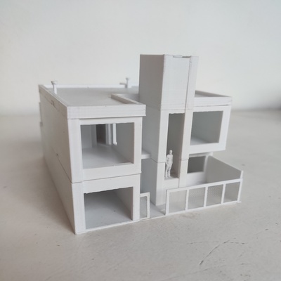 moderno casa interiores arquitectura escalera 3d print model - Mito3D
