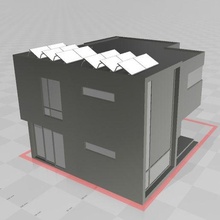 modern Haus planen Entwurf 3d print model - Mito3D