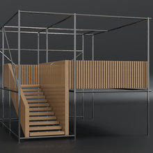 modern Sanayi merdivenler 3d model adım mimari çağdaş merdiven Odun minimalist alüminyum içeride çelik alışveriş Merkezi ev çatı katı seviyeleri İskandinav 3d print model - Mito3D