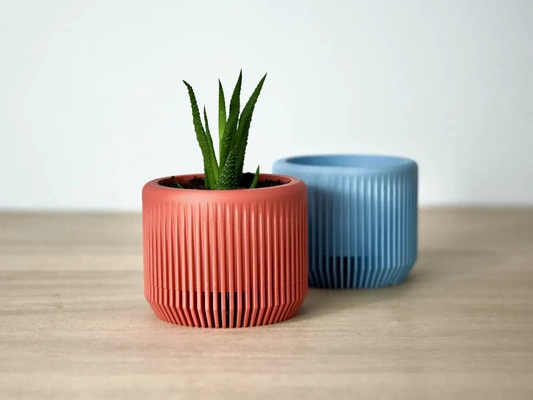 modern japandi succulent planter & cactus pot home plantpot japanese 3d print model - Mito3D