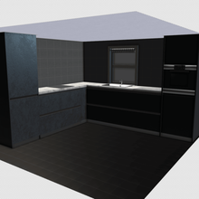 modern kitchen architecture design pbr low poly game ready interior vr 3d print model - Mito3D