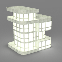 moderno modular edificio arquitectura edificios torre rascacielos casa Departamento apartamentos paisaje futurista 3d print model - Mito3D