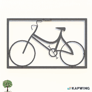 moderne Bureau décor art bicyclette amoureux signe Accueil maison 3d print model - Mito3D