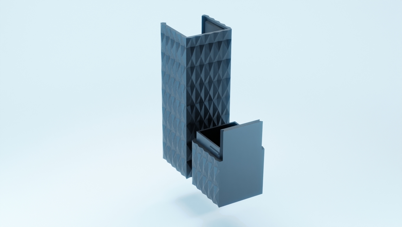 moderno lápis caso bainha impressão colocar ferramenta 3D print model - Mito3D