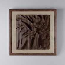 moderno marco de madera contrachapada-34 casa la pared pinturas ola hermoso decoratieh diseño 3d print model - Mito3D