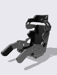 modern race car seat scale model truck kirkey drag nascar 3d print model - Mito3D