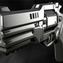 modern revolver fortnite tool cosplay shotgun pump games 3d printer model zbrush modeling 3d print model - Mito3D