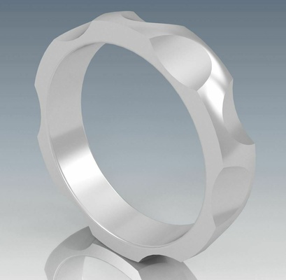 moderno anillo elegante mujer hombre hombres dedo circunferencia diámetro aluminio inoxidable acero 3d print model - Mito3D