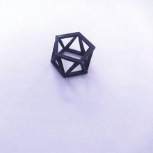 modern ring pentagonal 9 jewellery 3d print model - Mito3D