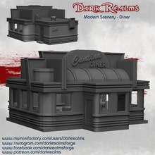 moderne paysage - salle à manger jeu donjons & dragons d&d de rpg table rôle terrain diner 3d print model - Mito3D