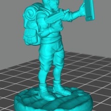 modern scout game warrior miniature fallout apocalypse resident evil 3d print model - Mito3D