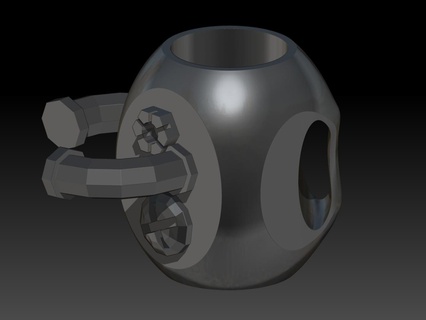 moderno tornillo taza florero vaso café 3d print model - Mito3D