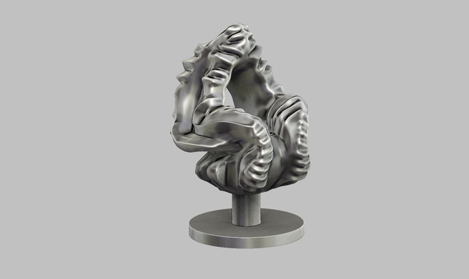 modern skulptur 124 kunst abstrakt 3d print model - Mito3D