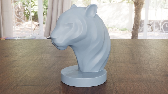 moderno escultura tigre arte figura decoración minimalista minimalismo 3d print model - Mito3D