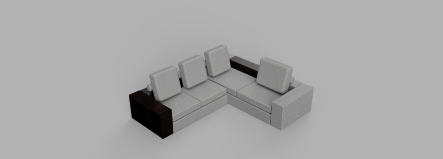 modern kanepe oyuncak bebek oda tasarım yaşayan ev 3d print model - Mito3D