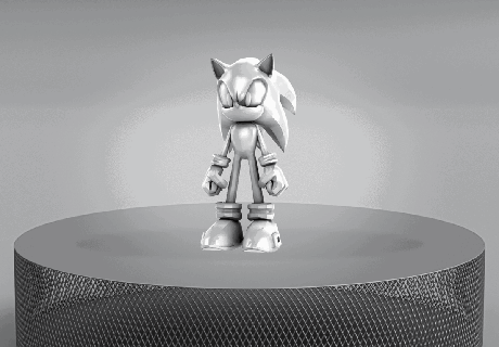 moderno Sonic juego cine vídeo niños arcada 8bit 3d print model - Mito3D