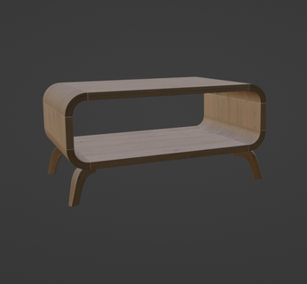 moderne carré table rectangulaire tv 3d print model - Mito3D