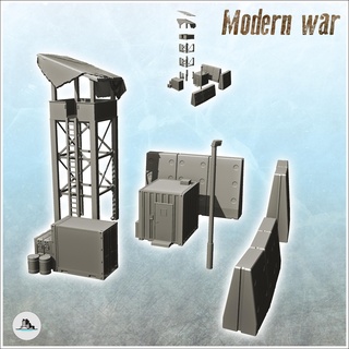 modern surveillance post concrete barrier lookout tower 11 - cold era warfare conflict world war 3 afghanistan iraq yugoslavia Game wargaming architecture tabletop miniatures scenery wargame game terrain house accessories europe flames ukraine contempory building yankee crisis zombie 3d print model - Mito3D
