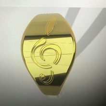 moderno tik tok musicalmente distintivo mão anel joalheria 3d print model - Mito3D