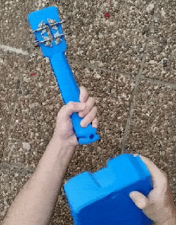 modern ukulele + electro acoustic ver kolay Yazdır soprano elektro akustik 3d print model - Mito3D