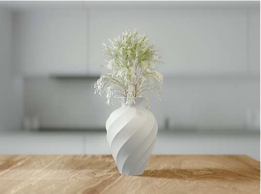 modern vase zuhause haus dekor eilen frei blume 3d print model - Mito3D