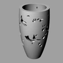 modern vase home plants light artistic object art 3d print model - Mito3D