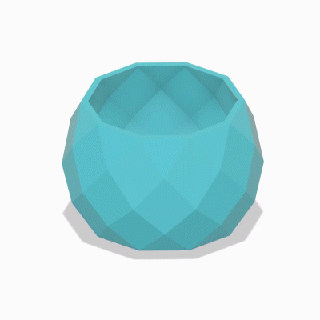 moderno vaso geometrico forma rombo facce geometria Casa fiori arredamento 3d print model - Mito3D