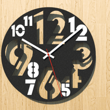 modern wall clock two colors home time 3d print model - Mito3D