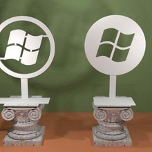 modern windows logo art signs logos 10 window sign pc mod emblem computers computer 3d print model - Mito3D