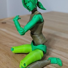 modified jointed female figure originally gavitka art ball doll reference 3d print model - Mito3D