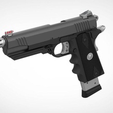 modificato remington r1 pistola gioco tomba predone 2013 3d Stampa modello 1911 migliorata lara oggetti scena replica cosplay stampabile 3d print model - Mito3D