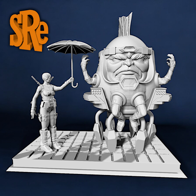 modok wenpool yağmur diyorama sanat hayret kafa havuzu hanım deadpool bebek wolverine köpek kırmızı hulk gözüpek yıldırım ross loki yenilmezler groot demir adam 3d print model - Mito3D