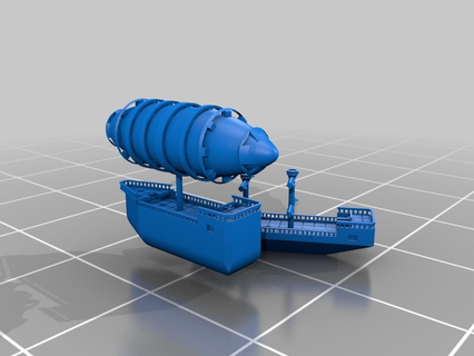 modular 28mm scale ships expanded 3d systems adnd airship airships dnd dd mini miniature prop tiles token dungeon expansion longship pathfinder rpg rpgs aid game ship tabletop toy 3d print model - Mito3D