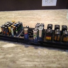 modular batería organizador soporte organización 3d print model - Mito3D