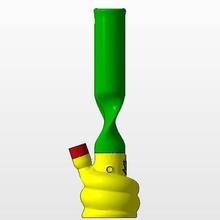 modulaire bang art fumée cannabis l'eau tuyau marijuana ganja 3d print model - Mito3D