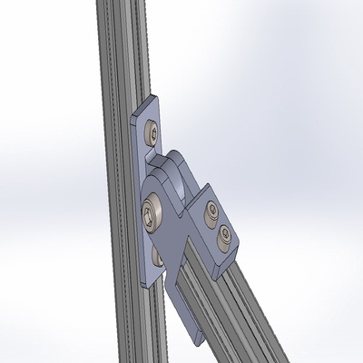 modular brackets aluminum extrusion 20x20 bracket support 3d printer parts 3d print model - Mito3D
