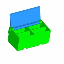 modular Steckbrett Kit v2 klein doppelt Box Modul Deckel Schritt Datei Container Elektronik 3d print model - Mito3D