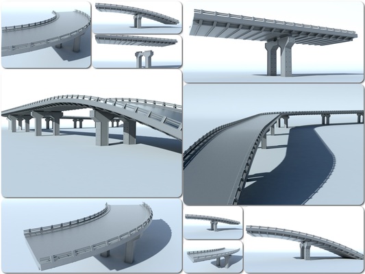 modulare ponte città cittadina strada edificio architettura gioco giocattolo macchina 3d print model - Mito3D
