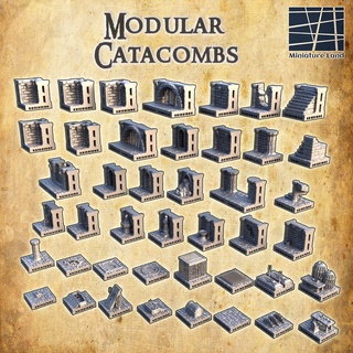 modulare catacombe openlock 28 mm tavolo terreno 3d print model - Mito3D