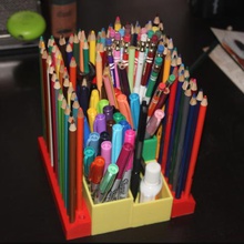 modular color pencil holder home pen 3d print model - Mito3D