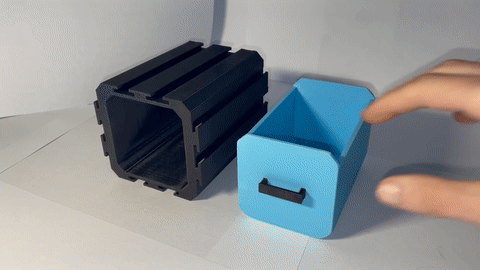modüler Çekmece dayanıklı araçlar depolama kutuları çekmeceler Kutu çöp Kutusu konteyner istifleme istiflenebilir bileşenleri parçalar organizatör 3d print model - Mito3D
