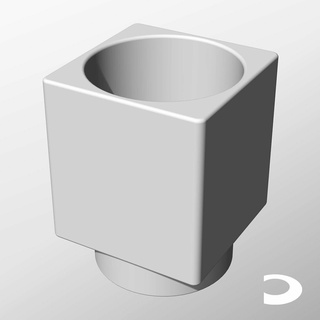 modüler uzantı es68 80 ev sonsuz konteynerler yazdırılabilir nesneler geometrik tasarım modern çağdaş ızgara sonluluğu 231101 ic68es konteyner Kutu depolama istifleme Meydan yuvarlak tüp vazo minimalist 3d print model - Mito3D