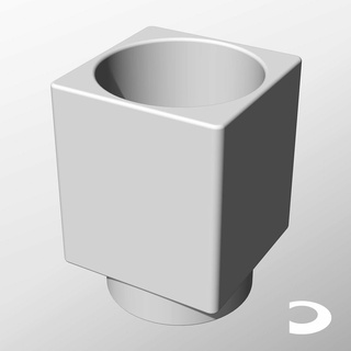 modüler uzantı es68 85 ev sonsuz konteynerler yazdırılabilir nesneler geometrik tasarım modern çağdaş ızgara sonluluğu 231101 ic68es konteyner Kutu depolama istifleme Meydan yuvarlak tüp vazo minimalist 3d print model - Mito3D