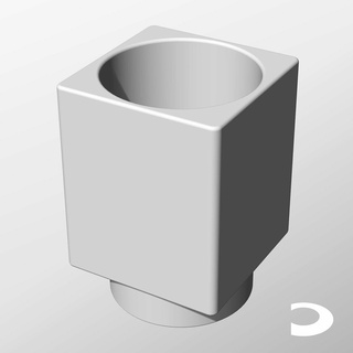 modüler uzantı es68 90 ev sonsuz konteynerler yazdırılabilir nesneler geometrik tasarım modern çağdaş ızgara sonluluğu 231101 ic68es konteyner Kutu depolama istifleme Meydan yuvarlak tüp vazo minimalist 3d print model - Mito3D