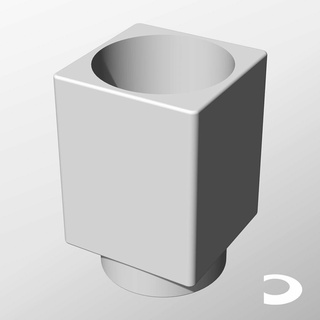 modüler uzantı es68 95 ev sonsuz konteynerler yazdırılabilir nesneler geometrik tasarım modern çağdaş ızgara sonluluğu 231101 ic68es konteyner Kutu depolama istifleme Meydan yuvarlak tüp vazo minimalist 3d print model - Mito3D