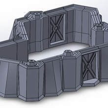 modular Festung Wände 6mm Kriegsspiel Spiel 3d print model - Mito3D