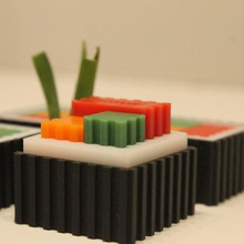 modulare futomaki sushi Kunst - Spielzeug Japanisch japan restaurant lego minimalistisch crativity Essen modular 3d print model - Mito3D